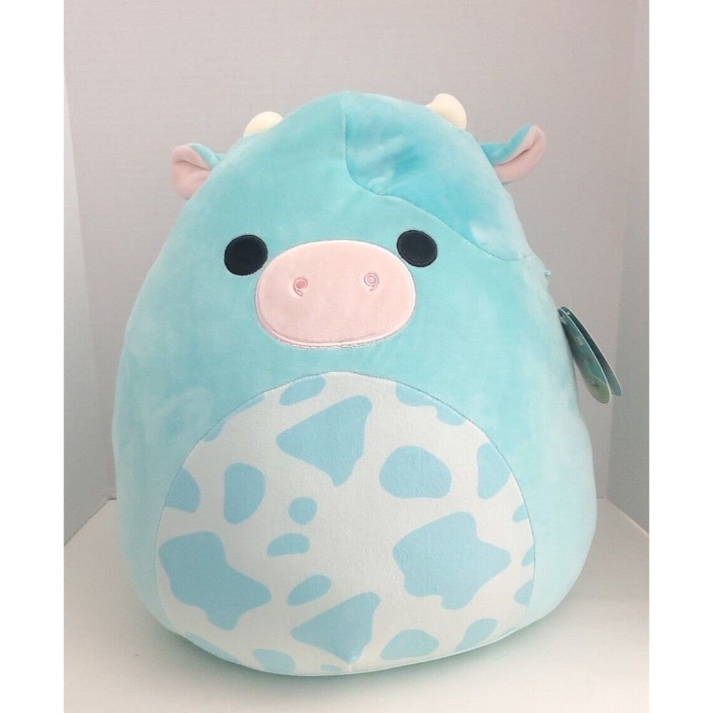 Squishmallow Tuluck 16" Blue Cow Easter 2023 Ultra Rare Tag Brand New Ships Fast
